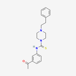 molecular formula C21H25N3OS B5110744 N-(3-acetylphenyl)-4-(2-phenylethyl)-1-piperazinecarbothioamide 