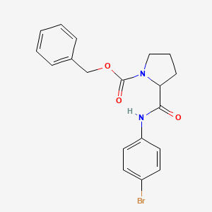 molecular formula C19H19BrN2O3 B5110798 Benzyl 2-[(4-bromophenyl)carbamoyl]pyrrolidine-1-carboxylate 