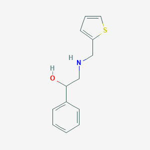 molecular formula C13H15NOS B511085 1-Phenyl-2-[(thiophen-2-ylmethyl)-amino]-ethanol CAS No. 66200-58-6