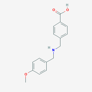 molecular formula C16H17NO3 B511090 4-[[(4-methoxyphenyl)methylamino]methyl]benzoic Acid CAS No. 656815-41-7
