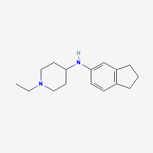 molecular formula C16H24N2 B5110909 N-(2,3-dihydro-1H-inden-5-yl)-1-ethylpiperidin-4-amine 