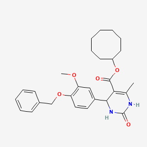 molecular formula C28H34N2O5 B5111014 Cyclooctyl 4-[4-(benzyloxy)-3-methoxyphenyl]-6-methyl-2-oxo-1,2,3,4-tetrahydropyrimidine-5-carboxylate 