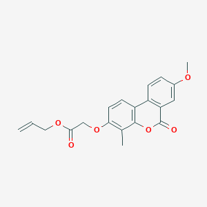 molecular formula C20H18O6 B5111098 PROP-2-EN-1-YL 2-({8-METHOXY-4-METHYL-6-OXO-6H-BENZO[C]CHROMEN-3-YL}OXY)ACETATE 