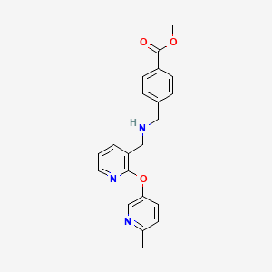 molecular formula C21H21N3O3 B5111130 Methyl 4-[[[2-(6-methylpyridin-3-yl)oxypyridin-3-yl]methylamino]methyl]benzoate 