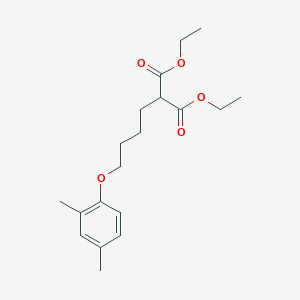 molecular formula C19H28O5 B5111222 Diethyl 2-[4-(2,4-dimethylphenoxy)butyl]propanedioate 