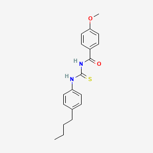 molecular formula C19H22N2O2S B5111224 N-[(4-butylphenyl)carbamothioyl]-4-methoxybenzamide 
