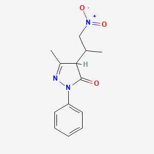 molecular formula C13H15N3O3 B5111276 5-methyl-4-(1-nitropropan-2-yl)-2-phenyl-4H-pyrazol-3-one 