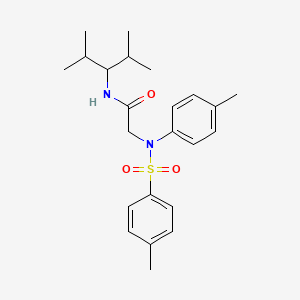 molecular formula C23H32N2O3S B5111324 N-(2,4-dimethylpentan-3-yl)-N~2~-(4-methylphenyl)-N~2~-[(4-methylphenyl)sulfonyl]glycinamide 
