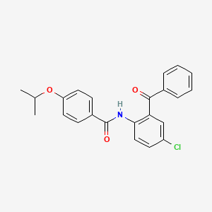 molecular formula C23H20ClNO3 B5111349 N-[4-chloro-2-(phenylcarbonyl)phenyl]-4-(propan-2-yloxy)benzamide 