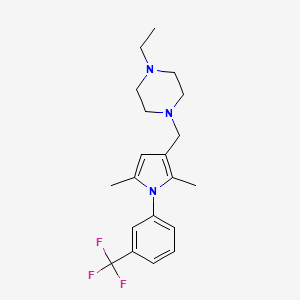 molecular formula C20H26F3N3 B5111504 1-[[2,5-Dimethyl-1-[3-(trifluoromethyl)phenyl]pyrrol-3-yl]methyl]-4-ethylpiperazine 