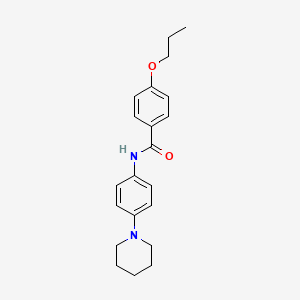molecular formula C21H26N2O2 B5111528 N-[4-(piperidin-1-yl)phenyl]-4-propoxybenzamide 