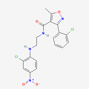 molecular formula C19H16Cl2N4O4 B5111611 N-[2-(2-chloro-4-nitroanilino)ethyl]-3-(2-chlorophenyl)-5-methyl-1,2-oxazole-4-carboxamide 