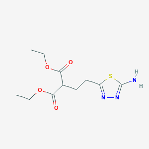 molecular formula C11H17N3O4S B5111830 Diethyl 2-[2-(5-amino-1,3,4-thiadiazol-2-yl)ethyl]propanedioate 