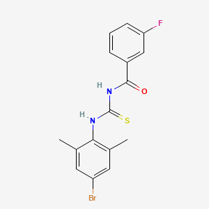 molecular formula C16H14BrFN2OS B5111854 N-[(4-bromo-2,6-dimethylphenyl)carbamothioyl]-3-fluorobenzamide 