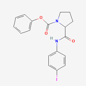molecular formula C18H17IN2O3 B5111901 phenyl 2-[(4-iodophenyl)carbamoyl]pyrrolidine-1-carboxylate 