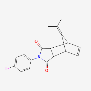 molecular formula C18H16INO2 B5111971 2-(4-iodophenyl)-8-(propan-2-ylidene)-3a,4,7,7a-tetrahydro-1H-4,7-methanoisoindole-1,3(2H)-dione 