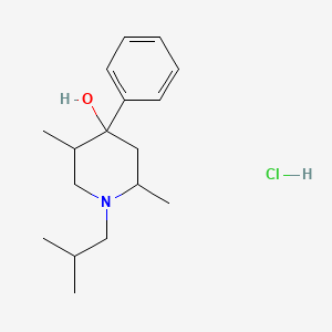 molecular formula C17H28ClNO B5112054 2,5-dimethyl-1-(2-methylpropyl)-4-phenylpiperidin-4-ol;hydrochloride 