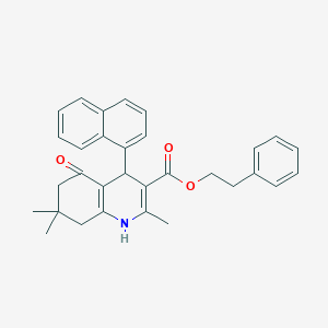 molecular formula C31H31NO3 B5112250 2-Phenylethyl 2,7,7-trimethyl-4-(naphthalen-1-yl)-5-oxo-1,4,5,6,7,8-hexahydroquinoline-3-carboxylate 