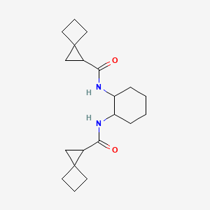 molecular formula C20H30N2O2 B5112264 N-[2-(spiro[2.3]hexane-2-carbonylamino)cyclohexyl]spiro[2.3]hexane-2-carboxamide 