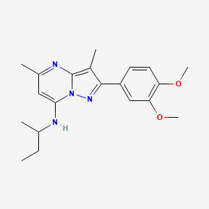 molecular formula C20H26N4O2 B5112422 N-(butan-2-yl)-2-(3,4-dimethoxyphenyl)-3,5-dimethylpyrazolo[1,5-a]pyrimidin-7-amine 