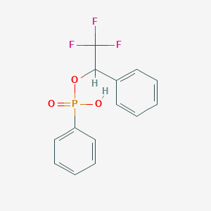 molecular formula C14H12F3O3P B5112636 Phenyl-(2,2,2-trifluoro-1-phenylethoxy)phosphinic acid 