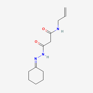 molecular formula C12H19N3O2 B5112694 N'-(cyclohexylideneamino)-N-prop-2-enylpropanediamide 