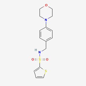 molecular formula C15H18N2O3S2 B5112999 N-{[4-(MORPHOLIN-4-YL)PHENYL]METHYL}THIOPHENE-2-SULFONAMIDE 