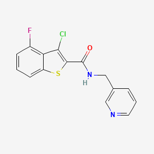 molecular formula C15H10ClFN2OS B5113028 3-CHLORO-4-FLUORO-N-[(PYRIDIN-3-YL)METHYL]-1-BENZOTHIOPHENE-2-CARBOXAMIDE 