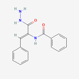 molecular formula C16H15N3O2 B5113191 N-[(Z)-3-hydrazinyl-3-oxo-1-phenylprop-1-en-2-yl]benzamide 