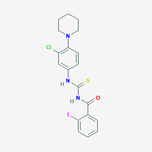 molecular formula C19H19ClIN3OS B5113236 N-{[3-chloro-4-(piperidin-1-yl)phenyl]carbamothioyl}-2-iodobenzamide 