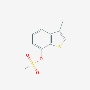 molecular formula C10H10O3S2 B511333 (3-Methyl-1-benzothiophen-7-yl) methanesulfonate CAS No. 40863-15-8