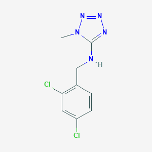 molecular formula C9H9Cl2N5 B511344 N-[(2,4-dichlorophenyl)methyl]-1-methyltetrazol-5-amine CAS No. 878713-84-9