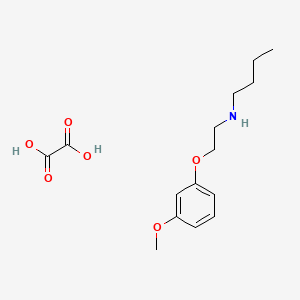 molecular formula C15H23NO6 B5113479 N-[2-(3-methoxyphenoxy)ethyl]butan-1-amine;oxalic acid 