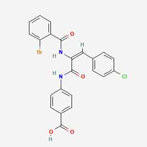 molecular formula C23H16BrClN2O4 B5113528 4-[[(E)-2-[(2-bromobenzoyl)amino]-3-(4-chlorophenyl)prop-2-enoyl]amino]benzoic acid 
