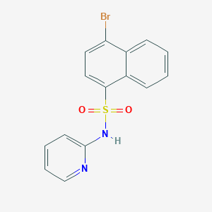 molecular formula C15H11BrN2O2S B511354 4-bromo-N-pyridin-2-ylnaphthalene-1-sulfonamide CAS No. 313402-60-7