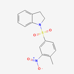 molecular formula C15H14N2O4S B5113544 1-[(4-methyl-3-nitrophenyl)sulfonyl]indoline 