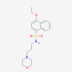 molecular formula C19H26N2O4S B511356 [(4-Ethoxynaphthyl)sulfonyl](3-morpholin-4-ylpropyl)amine CAS No. 312598-57-5