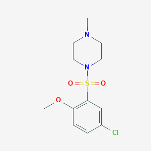 molecular formula C12H17ClN2O3S B511358 1-(5-Chloro-2-methoxyphenyl)sulfonyl-4-methylpiperazine CAS No. 332021-59-7