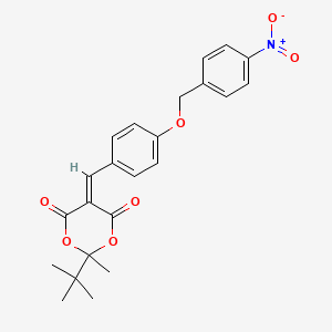 molecular formula C23H23NO7 B5113601 2-Tert-butyl-2-methyl-5-[[4-[(4-nitrophenyl)methoxy]phenyl]methylidene]-1,3-dioxane-4,6-dione 