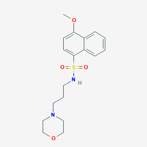 molecular formula C18H24N2O4S B511365 [(4-Methoxynaphthyl)sulfonyl](3-morpholin-4-ylpropyl)amine CAS No. 457960-57-5