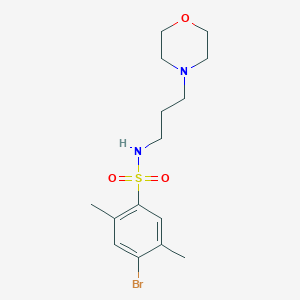 molecular formula C15H23BrN2O3S B511367 4-bromo-2,5-dimethyl-N-(3-morpholinopropyl)benzenesulfonamide CAS No. 459175-84-9
