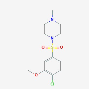 molecular formula C12H17ClN2O3S B511368 1-(4-Chloro-3-methoxy-benzenesulfonyl)-4-methyl-piperazine CAS No. 457961-49-8