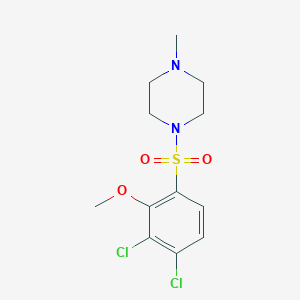 molecular formula C12H16Cl2N2O3S B511369 1-[(3,4-Dichloro-2-methoxyphenyl)sulfonyl]-4-methylpiperazine CAS No. 457961-70-5