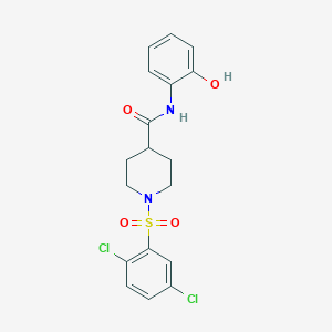 molecular formula C18H18Cl2N2O4S B5113797 1-(2,5-dichlorophenyl)sulfonyl-N-(2-hydroxyphenyl)piperidine-4-carboxamide 