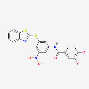 molecular formula C20H11F2N3O3S2 B5114028 N-[3-(1,3-benzothiazol-2-ylsulfanyl)-5-nitrophenyl]-3,4-difluorobenzamide 