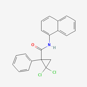 molecular formula C20H15Cl2NO B5114096 2,2-dichloro-N-naphthalen-1-yl-1-phenylcyclopropane-1-carboxamide 