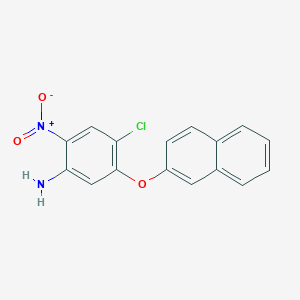 molecular formula C16H11ClN2O3 B5114111 4-Chloro-5-(naphthalen-2-yloxy)-2-nitroaniline 