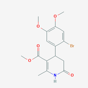 molecular formula C16H18BrNO5 B5114172 Methyl 4-(2-bromo-4,5-dimethoxyphenyl)-2-methyl-6-oxo-1,4,5,6-tetrahydropyridine-3-carboxylate 