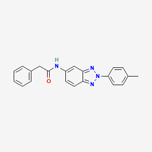 molecular formula C21H18N4O B5114205 N-[2-(4-methylphenyl)-2H-benzotriazol-5-yl]-2-phenylacetamide 