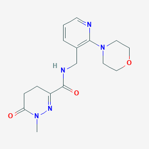 molecular formula C16H21N5O3 B5114360 1-methyl-N-{[2-(4-morpholinyl)-3-pyridinyl]methyl}-6-oxo-1,4,5,6-tetrahydro-3-pyridazinecarboxamide 